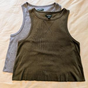 2 Cute Wild Fable Racerback Crop Tank Tops XS